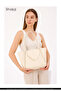 Cream Shk249 Faux Leather, Single Compartment with Snap Closure, Large Size Hand, Arm, and Shoulder Bag - 7