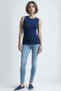 2-Pack Navy Blue Crew Neck Cotton Short Sleeve Women's T-Shirt Charlotte S/L Top - 5