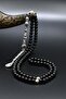 Natural Onyx Stone 99 Prayer Beads with Metal Tassel 6mm Sphere Cut 902261 - 2