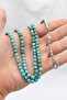 Turquoise Turquoise Stone 99-Piece Prayer Beads with Metal Tassels 6mm Sphere Cut 902276 - 4