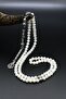 Natural Stone 99-Bead Rosary with Metal Tassel 6mm Sphere Cut 902260