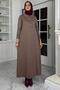 Laçin Knitwear Dress Milky Coffee