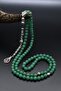 Natural Green Agate Stone 99 Prayer Beads with Metal Tassel 6mm Sphere Cut 902270 - 2