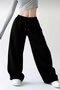 Women's Wide Leg Black-Grey Sweatpants Advantage Package - 5