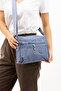 Multi-Pocket Crossbody Women's Shoulder Bag Medium Size Daily Hv4006 Blue - 5