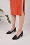 Genuine Leather Women's Daily Classic Heeled Shoes Dd0188 - 2