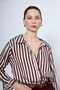 Plum Striped Gold Buttoned Shirt - 4966 - 4