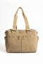 Multi-Pocket Women's Shoulder Bag Medium Size Daily Hv3026 Dark Beige