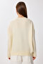 Floral Textured Oversize Knit Sweater Lpf0113 Cream - 5