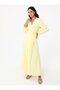 Double Breasted Collar Hijab Dress - Yellow - Mrs Poleen - 6