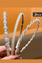3-Piece Pearl Detailed Women's Headband Set – Stylish & Elegant Hair Accessories - 3