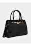 Solid Dual Handles Handbag with Purse Set