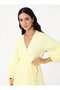 Double Breasted Collar Hijab Dress - Yellow - Mrs Poleen - 2