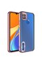 Redmi 10A Case Camera Protected Logo Displaying Omsy Omega Cover - Rose Gold Compatible