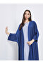 Solid Open Front Satin Abaya - 3