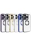 iPhone 15 Pro Compatible Camera Protected Logo Displaying Omsy Omega Case-Silver - 2