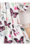 Girls Butterfly Print Puff Sleeve A-line Dress - 5