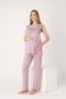 Lace-Detailed Elegant Robe, Nightgown, and Pajama 4-Piece Nursing and Maternity Set - 3