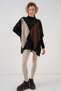 15783 Slit Poncho Sweater - C.Black - 2