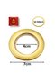 Crta Set of 50 Gold nano-scale noise cancelling curtain Grommets Round Plastic Curtain Eyelet Rings - 2