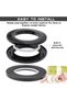 Crta Set of 20 Black nano-scale noise cancelling curtain Grommets Round Plastic Curtain Eyelet Rings - 3
