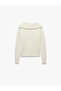 Hair Braid Textured Half Zipper Collar Long Sleeve Knitwear Sweater - 4