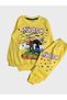Boy's Cotton Fabric Yellow Color Roblox Patterned Long Sleeve Winter Tracksuit Set - 3