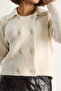 Women's Stone Polo Collar Buttoned Soft Cardigan 255252 60284080 - 6