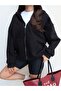 Zippered Raised Sweatshirt - 4
