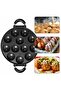 Non-Stick Pancake Pan with Glass Lid, Less Oil Cookware, Dual Handle Design, Black - 2