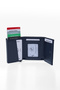 Women's Wallet Navy Blue Vegan Leather Rfid Protected Automatic Card Holder with Coin Compartment - 4