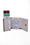 Women's Wallet Beige Vegan Leather Rfid Protected Automatic Card Holder with Coin Compartment - 3