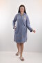 100% Bamboo Women's Hooded Embroidered Zippered Dressing Gown / Bathrobe