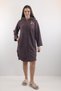100% Bamboo Women's Hooded Embroidered Zippered Dressing Gown / Bathrobe