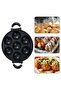 Non-Stick Pancake Pan with Glass Lid, Less Oil Cookware, Dual Handle Design, Black - 7