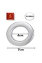Crta Set of 50 Matt Silver noise cancelling curtain Grommets Round Plastic Curtain Eyelet Rings - 2