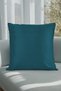 Sunny 2-Piece Decorative Set of Cushion Cover Plant Patterned and Velvet Msi Plain Dark Petrol 43X43 cm - 4