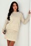 Women's Round Neck Soft Textured Long Sleeve Knitwear Sweater Skirt Set - 7