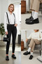 Women's Patent Black Loafers Thick Sole Stylish Modern Design Daily Office Orthopedic School Youth - 7