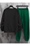 Unisex The City That Never Sleeps New York Printed 3 Thread Crew Neck Tracksuit Set - 2
