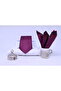 Woven Handkerchief Tie for Men, Burgundy Black - 2