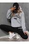 Women's California West Coast Printed 3 Thread Crew Neck Tracksuit Set