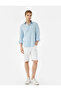 Regular Fit Buttoned Classic Collar Long Sleeve Linen Shirt