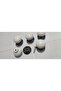 5Pcs Round Polymer Knob Single Hole White Smoked Cabinet Drawer Wardrobe Furniture Handle - 5