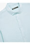 Regular Fit Buttoned Classic Collar Long Sleeve Linen Shirt - 5