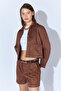Mink Pocket Short Suede Women's Jacket - Ek100351284 - 8