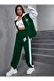 California 97 Printed 3 thread Green Zippered Sleeves and Hat White Detailed Tracksuit Set - 7