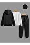 Unisex Nasa Printed 3-Piece Set Jacket, Sweat and Tracksuit - 2