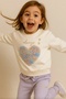 Girl's 3D Floral Embroidered Lilac 100% Cotton Set - 4