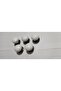 5Pcs Round Polymer Knob Single Hole White A.Yellow Cabinet Drawer Wardrobe Furniture Handle - 3